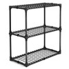 Fontoi Baker's Racks, 3 Tier Wire Shelf with Cover, FreeStanding Metal Storage Rack for Door Entrance Garage Kitchen Office, Black, 29"*14"*45" - 4 of 4