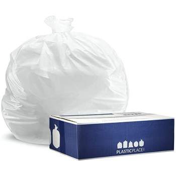 Plasticplace simplehuman (x) Code U Compatible Garbage Liners 14.5-21  Gallon / 55-80 Liter 27 x 32, 100 Count, White