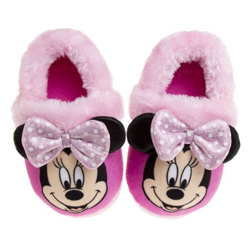Disney Minnie Mouse "happy Helpers" Girls Dual Sizes Slippers - 11-12 : Target