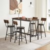 47.2"Pub High Dining Table 5 Piece Set, Industrial Style Pub Table,Grey - 2 of 4