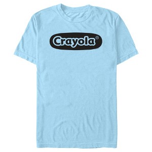 Men's Crayola Classic Black Logo  T-Shirt - Light Blue - Medium - 1 of 4