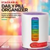 MEDca Weekly Pill Organizer, 1 Dispenser, 7 Stackable Compartments Four Times-a-Day - Morning, Noon, Evening, and Bedtime - 2 of 4