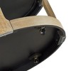 Sapphtopaz Traditional Round Coffee Table Large Curved Table with Shelf Wheels 2 Tier Center Table for Living Room - 2 of 4