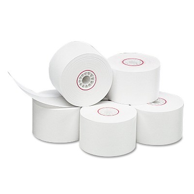 PM Company Single Ply Thermal Cash Register/POS Rolls 1 3/4" x 150 ft. White 10/Pk 18996