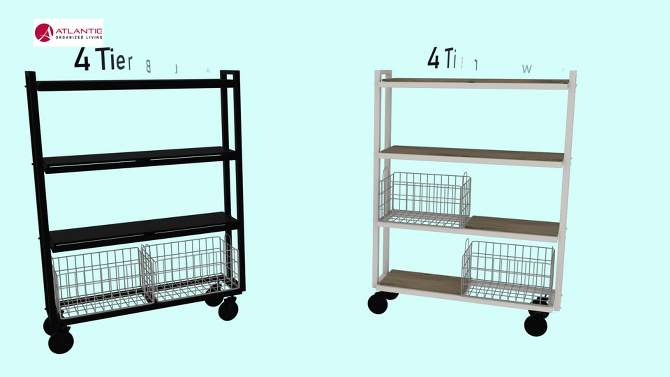 Cart System with wheels 4 Tier White - Atlantic, 2 of 16, play video