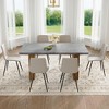 NicBex Dining Table Set for 6 Modern Cozy Rectangle MDF Dining Set with 6 Chairs for Dining Room - 2 of 4