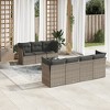 vidaXL Garden Sofa Set Grey PE rattan 8 Piece Set Modular - 2 of 4