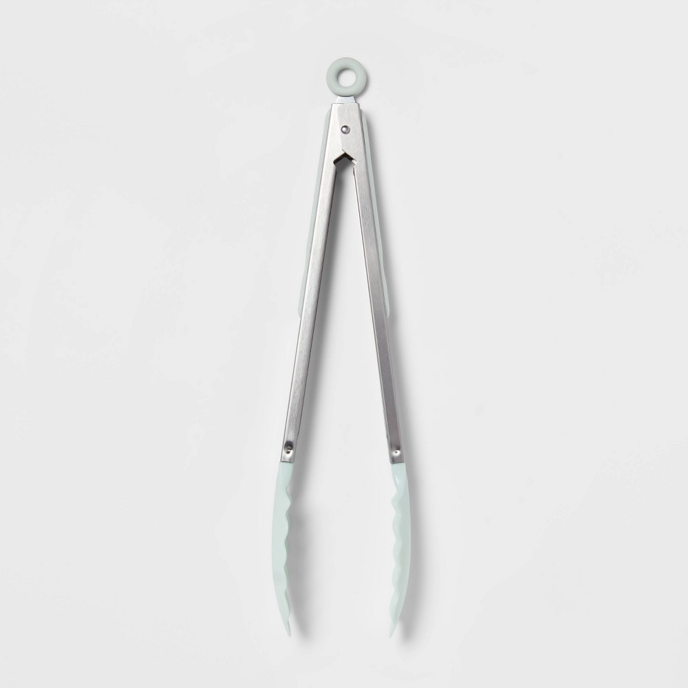 Tongs Mint Green - Room Essentials™: Stainless Steel Kitchen & Cooking Tongs, Dishwasher-Safe, 13.68" Length