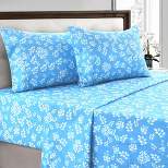 Microfiber Floral Bed Sheet Set - Lux Decor Collection