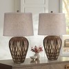 Possini Euro Design Buckhead 28" Tall Urn Modern Table Lamps Set of 2 Brown Bronze Finish Living Room Bedroom Bedside Nightstand House Kitchen - 2 of 4