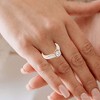 Pompeii3 1 3/4Ct Diamond & Moissanite Designed Accent Engagement Ring in 10k Gold - 4 of 4