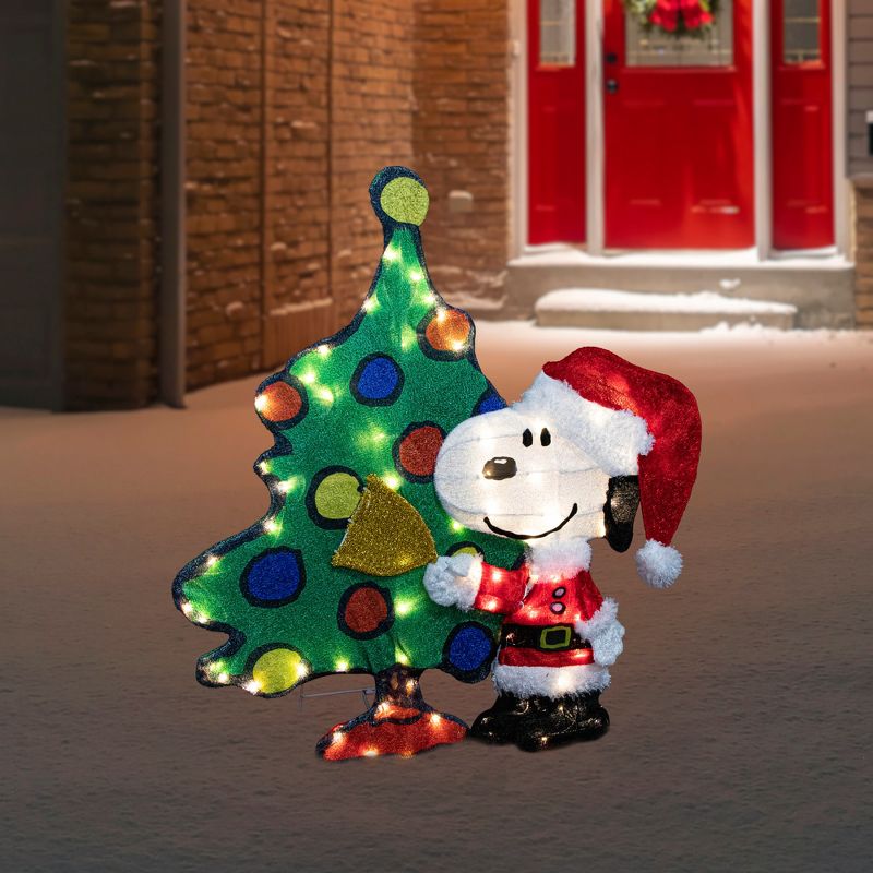 Northlight 32" LED Lighted Peanuts Snoopy and Christmas Tree Outdoor Decoration - Clear Lights, 2 of 7