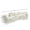 NicBex Modular Sectional Sofa,U-Shaped Chenille Couch with 5 Pillows for Living Room,Apartment,Office,No Assembly Require,Beige - 3 of 4