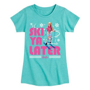 Girls' - Barbie - Ski Ya Later Fitted Short Sleeve Graphic T-Shirt - 1 of 3