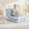 Hooseng Folding Sofa Bed Floor Mattress for Kids, Glow in Dark Kids Couch Fold Out, Toddler Futon Foldable Chair Bed, Convertible Toddler Floor Sofa - 2 of 4