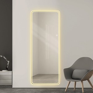 VYNXARIA Full Length Mirrors 64"x21" Frameless Floor Mirror with Adjustable Lighting for Bedroom - 1 of 4