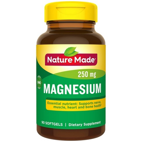 Nature Made Magnesium Dietary Supplement Liquid Softgels - 90ct : Target