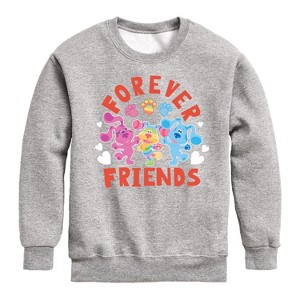 Boys' - Blue's Clues & You! - Magenta & Blue Graphic Long Sleeve Fleece Sweatshirt - 1 of 3