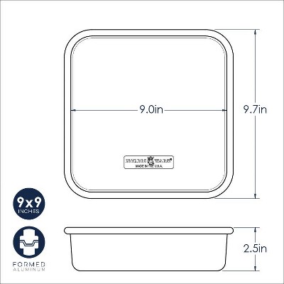 Nordic Ware 9" Square Aluminum Cake Pan