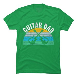 Men's Design By Humans Retro Dueling Electric Guitar Dad By DragonTee T-Shirt - 1 of 2