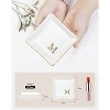 Fmeida Ceramic Jewelry Tray Monogram Decorative Trinket Dish for Rings Earrings Necklaces Bracelet Watch - 3 of 3