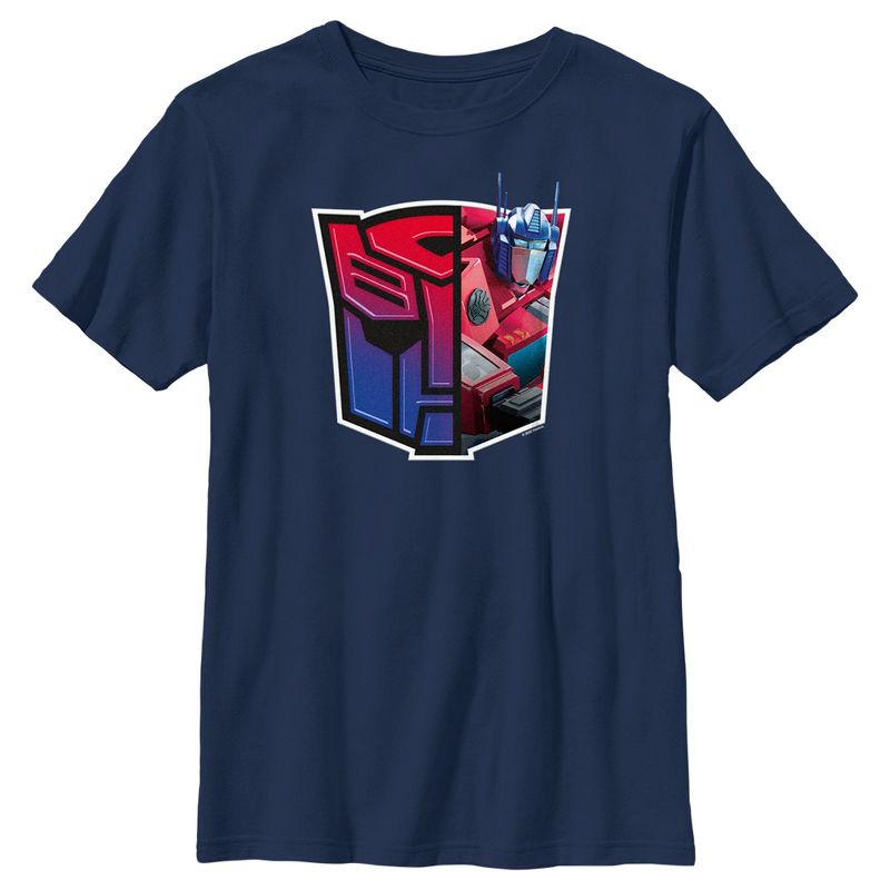 Boy's Transformers: EarthSpark Optimus Prime Autobots Logo T-Shirt, 1 of 5
