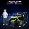 24V Kids UTV Off-Road, 4x4 Electric Truck w/Sunshade, Remote, LED Lights, Shock Absorber, Horn & Music Player - 2 of 4