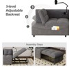 TIRAMISUBEST 4 in1 Cloud Velvet Sofa Bed 55.51 inch Velvet Pull-out Bed 3 Angle Adjustable USB Port Swivel Stand - 4 of 4