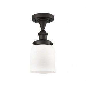 Bell - 1 Light Semi-Flush Mount In Industrial Style-11 Inches Tall and 5 Inches Wide - 1 of 1