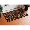 HomeRoots 24" X 36" Black Pineapple And Scrollwork Outdoor Rubber Door Mat - 2 of 4