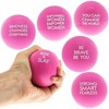 Juvale 6 Pack Motivational Stress Ball for Adults, Hot Pink Sensory Ball for Women, Inspirational Hand Exercise Balls, 2.5 In - 2 of 4