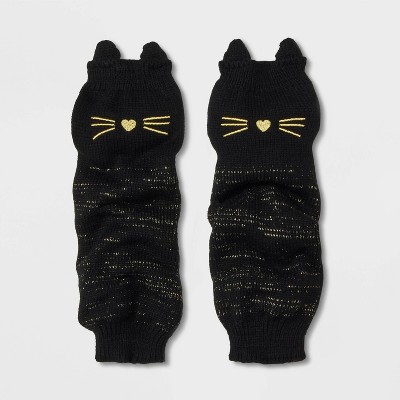 Girls' Cat Leg Warmers - Cat & Jack™ Black One Size