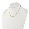 Chisel Stainless Steel Yellow IP-plated Enameled with Cubic Zirconia ENJOY THE LITTLE THINGS Bar on a 16" Cable Chain Necklace with a 2" Ext. - 4 of 4