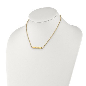 Chisel Stainless Steel and Enameled with Cubic Zirconia ENJOY THE LITTLE THINGS Bar on a 16" Cable Chain Necklace with a 2" Ext. - 1 of 4
