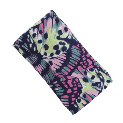 Unique Bargains Breathable Print Tie Headband Black Yellow 1 Pc