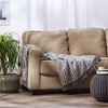 50"x60" Urban Check Throw Blanket Gray - Design Imports: Cotton, Hypoallergenic, Machine Washable - 3 of 4