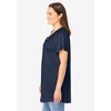Woman Within Plus Size Short-Sleeve V-Neck Crinkle Tunic - 4 of 4