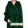 PAVILIA Women Hooded Plush Soft Robe, Fluffy Warm Fleece Faux Shearling Shaggy Bathrobe - 3 of 4