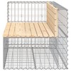 vidaXL Patio Bench Gabion Design 48 in.x28 in.x25.8 in. Solid Wood Pine - 4 of 4