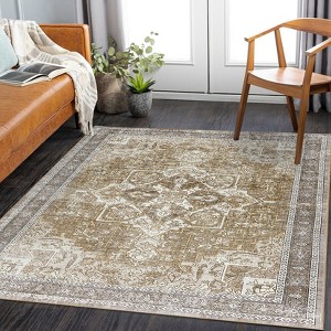 Fulvari Area Rugs for Living Room Machine Washable Non Slip Vintage Retro Rugs Low Pile Lightweight Chenille Print Rug - 1 of 4