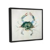 Stupell Industries Blue Sea Crab Over Beige Soft Watercolors - 3 of 4