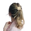Unique Bargains Women's Triple-layer Glossy Ponytail Buckle Hair Clip Gold Tone 1 Set - 3 of 4