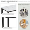 YOOCOZZ  5-Piece Faux Marble Dining Set with 4 Cushioned Chairs - 4 of 4