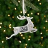 Roman Reindeer Mosaic Style Christmas Ornament  - 4.75" - Silver - 2 of 4