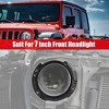 Unique Bargains Round Headlight Mounting Bracket for Jeep Wrangler TJ 1997-2006 Black 7" 1 Pair - 3 of 4