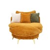 65" Corduroy Two-Seater Chair with 3 Matching Pillows - 3 of 4