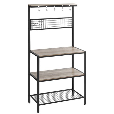 Bakers Rack, 70.9 inches Kitchen Storage Shelf with 10 Hooks, Drawer - Bed  Bath & Beyond - 36407307