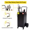 Garvee 40 Gallon Portable Gas Caddy Fuel Storage Tank Large Gasoline Diesel Can Hand Siphon Pump with Rolling Flat-Free Solid Rubber Wheels - 4 of 4