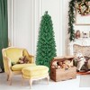 Costway 5/6/7/8 FT Pre-Lit Artificial Xmas Tree with Colorful Fiber Optics & 361/517/697/889 PVC Branch Tips - 3 of 4