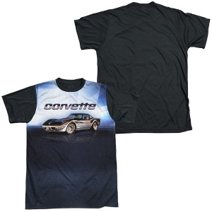 Men's Chevrolet Blue Vette Check Flag Short Sleeve Costume T-Shirt - 1 of 4